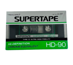 Vtg Realistic Supertape HD 90 Hi Definition Cassette Hi Bias Type 11 USA... - $9.74
