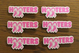 Lot 6 Hooters Restaurant Breast Cancer Awareness Lapel Pin (Pink RIBBON/WHITE) - $39.99