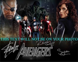 The Avengers Cast Autographed Rp Photo By 7 Lee Jackson Downey Johansson Ruffalo - £14.08 GBP