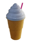 Giant Ice Cream Cone Tumbler Cup White  with Straw Large 11 Inch Tall 40... - $312.81 MXN