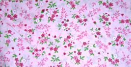  Pink Light weight Floral Cotton Fabric   - $5.00