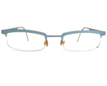 Vintage Lindberg Brille Rahmen Modell 4005 Matt Blau Streifen Titan 48-2... - $245.97