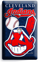 Cleveland Indians Baseball Phone Jack Telephone Wall Plate Cover Man Cave Garage - £8.03 GBP