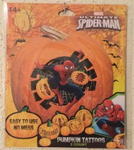 Ultimate SPIDER-MAN Halloween Pumpkin Tattoo Kit NEW No Mess Or Fuss Decorating - £4.12 GBP