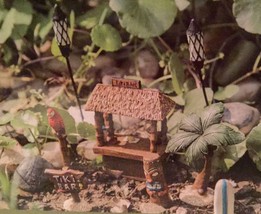 Fairy Garden TIKI BAR Set - 8 Minature Pieces - Parrot, Surfboard, Totem NEW - £14.46 GBP