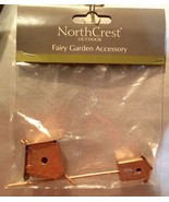 Fairy Garden Accessory Piece SET OF 2 Minature COPPER BIRDHOUSES - New .... - £3.11 GBP