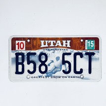 2015 United States Utah Greatest Snow On Earth Passenger License Plate B58 5CT - £14.73 GBP