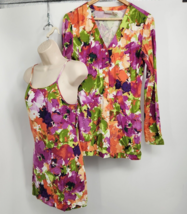 Spiegal Sleepwear Set Short Button Robe &amp; Chimise Gown Women Size Small ... - $276.21 MXN