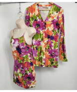 Spiegal Sleepwear Set Short Button Robe &amp; Chimise Gown Women Size Small ... - $14.85