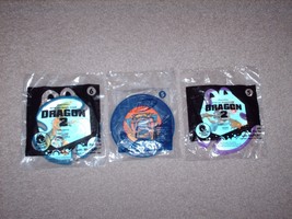 Lot Of 3 Mcdonald&#39;s Happy Meal Discs How To Train Your Dragon 2 Nerf - £7.07 GBP