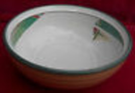 4 NORITAKE NEW WEST 8696 SOUP CEREAL BOWLS SOUTH GREEN STONEWARE 6 1/2&quot; - £27.91 GBP