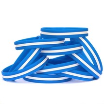 100 BLUE WRISTBANDS with Thin White Line for Emergency Medical Services - £38.68 GBP
