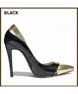 Paris Style 12 Fashion Colors PU Gold Toe Classic Stiletto High Heel Pumps  - £73.51 GBP