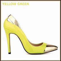 Paris Style 12 Fashion Colors PU Gold Toe Classic Stiletto High Heel Pumps  image 5