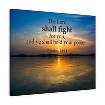 Express Your Love Gifts Scripture Canvas The Lord Shall Fight for You Exodus 14: - £82.12 GBP