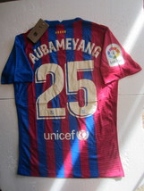 Pierre-Emerick Aubameyang Barcelona La Liga Match Home Soccer Jersey 2021-2022 - £79.93 GBP