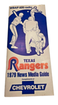 Texas Rangers News Media Guide Compliments Chevrolet WBAP 820 Radio Vtg 1979 - £14.09 GBP