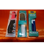 3 PACK HARD SKIN REMOVERS Metal Glass Stone Callused Skin Foot Files Fre... - $14.19