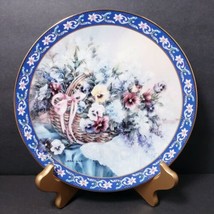 W. S. George &quot;Pansies&quot; Lena Liu&#39;s Basket Bouquets Issue Collector Plate 8.25” - £12.76 GBP