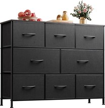 Charcoal Black Wlive Fabric Dresser For Bedroom, Storage Drawer Unit, Bedroom - £77.41 GBP