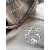 Johnnie O Men Golf Polo Shirt Polyester Spandex Gray Stretch Large L - $19.77