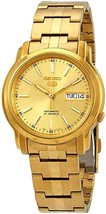 Seiko Series 5 Automatic Gold Dial Yellow Gold-tone Men&#39;s Watch SNKL86 - £132.18 GBP
