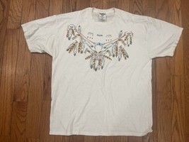 Vintage 90s Adult Dreamcatcher T-Shirt XL Indian Native American Air Wav... - £14.05 GBP