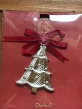 Lenox American by Design Silver Colored Christmas Tree Charm Ornament – ... - £8.12 GBP
