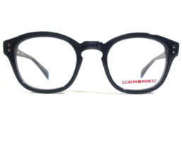 Mikli Eyeglasses Frames ML1227 C01G Navy Blue Square Full Rim 47-22-145 - $46.54