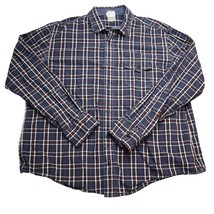 Lucky Brand Shirt Mens XXL Blue Red Long Sleeve Button Up Slim Fit Casual - £19.74 GBP
