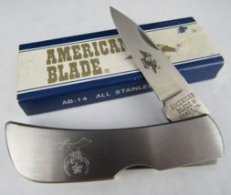 Rare Vintage Pocket Knife Masonic American Blade Chattanooga Tn Usa ab-14 - £23.64 GBP