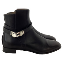 Hermès Neo Ankle Boots In Leather Women Black Size 37.5 - £561.14 GBP