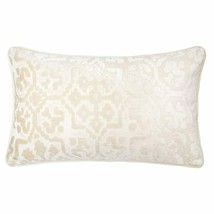 Homey Cozy Iris Modern Cut Velvet 12&quot;X20&quot; Rectangle Decorative Throw Pillow - £33.75 GBP