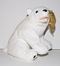 Ty Beanie Baby Aurora Plush Polar Bear 5in Stuffed Animal Retired Tag 2000 - £7.47 GBP