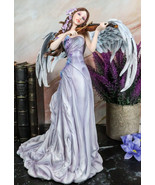 Large Inspirational Decor Angelic Lullaby Heavenly Angel Playing Violin ... - $91.99