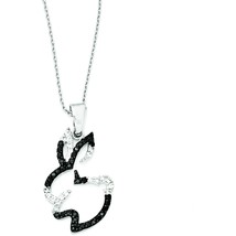 Ster Silver Rhodium Plated CZ Bunny / Rabbit Pendant Jewerly 31mm x 16mm - £41.56 GBP