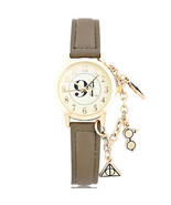 Harry Potter 9 3/4 Watch with Symbol Charms and Silicone Band Brown - £31.36 GBP