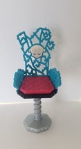Monster High Frankie Stein Doll Blue Pink Replacement Vanity Swivel Chair Skull - £6.11 GBP