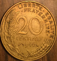 1966 France 20 Centimes Coin République Française - £1.18 GBP
