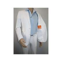 Men Premium 100% Linen Cocktail Suit by INSERCH Breathable and cool SU880 White image 7