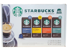 Starbucks Nespresso Variety Pack Coffee Capsules  Espresso, Blonde, Pike... - $46.36