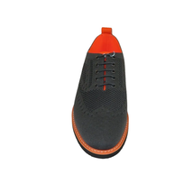 Men Comfort Casual Knit Fabric Wingtip Lace Sneaker Shoes #FRESHORT Gray image 3