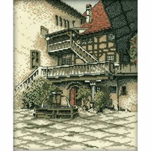 &#39;Castle Courtyard Counted Cross Stitch Kit 9 &quot;x11 14 Count - £17.29 GBP