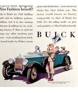 Buick 1928 Touring Sedan Drop Top Advertisement Automobilia Lithograph HM1C - $595.09 MXN