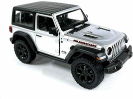 5 Inch - 2018 Jeep Wrangler Rubicon Hard Top - 1/34 Scale Diecast Model - SILVER - £11.86 GBP