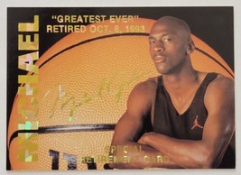 Michael Jordan Special Retirement Card  Excellent Condition  - £23.25 GBP