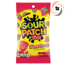 1x Bag Sour Patch Kids Strawberry Flavor Soft &amp; Chewy Gummy Candy | 8oz - £8.47 GBP