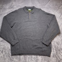 Orvis 1/4 Button Up Henley Pullover Sweater Polo Adult L Gray Casual Mens - £23.44 GBP