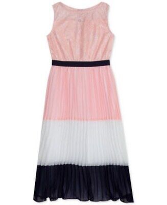 Primary image for Rare Editions Little Girls Pleated Maxi Dress, Pink, Size 6
