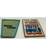 2 Vtg Chicago Illinois BPA 4-7-10 CLUB SPLIT AWARD Bowling Patch 1965 Yo... - £5.33 GBP